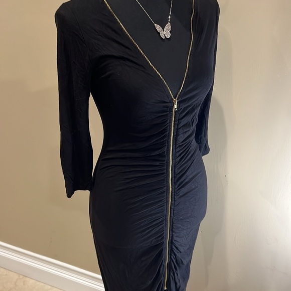 Love Republic Front Zipper Ruched Midi Dress - Picture 6 of 8